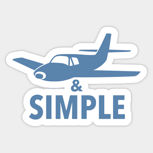 Plane And Simple Sticker